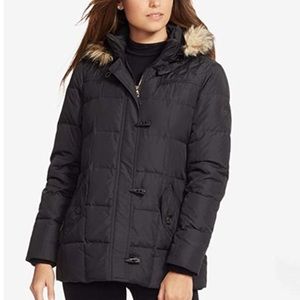 Lauren Ralph Lauren Puffer Fur Hooded Jacket Coat